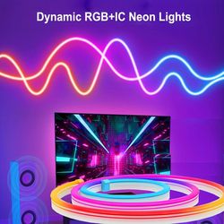 lumiflex smart usb rgbic neon led strip – music sync & voice control