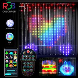 colorrgb smart bluetooth curtain lights – rgb curtain lights for diy ambiance