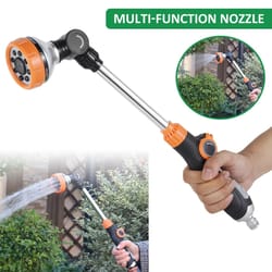18.50 in garden water sprayer nozzle – long rod high pressure with 8 spray modes