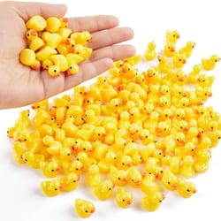 mini resin duck figurines – bulk 100/200 piece set for diy crafts, party favors & micro landscape decorations