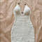 Soleia Summer V-Neck Backless Knitted Dress – Ombre Spaghetti Strap Vacation Dress with Wooden Bead Detail