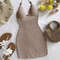 Soleia Summer V-Neck Backless Knitted Dress – Ombre Spaghetti Strap Vacation Dress with Wooden Bead Detail