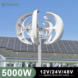 5000w vertical wind turbine generator – 12v/24v/48v small windmill for home, farm & off-grid energy with mppt controller