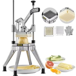 succebuy commercial food dicer – heavy duty stainless steel vegetable & fruit cutter with french fry and onion slicer bl