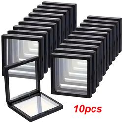 transparent floating display boxes – 10pcs jewelry & collectible storage case