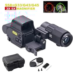tactical 558+g43 holographic red dot sight with 20mm rail mount & quick detach lever – hunting & airsoft optic