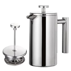 stainless steel french press coffee maker – double wall insulated coffee pot (11.83fl oz / 27.05fl oz / 33.81fl oz)