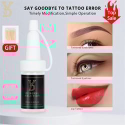 yd tattoo removal solution – ce certified 10ml liquid for fading eyebrow, lip & eyeliner pigments