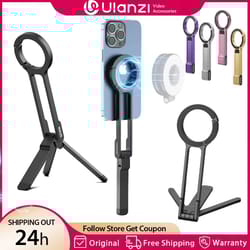 ulanzi ma30 magsafe phone tripod – dual-sided magnetic phone holder & stand for iphone vlogging, travel, and live stream