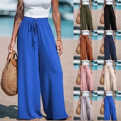 four seasons wide leg drawstring pants – casual chic comfort for women
