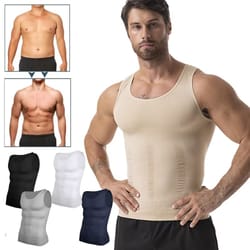 men's slimming compression vest – body shaper tank top for tummy control & workout support