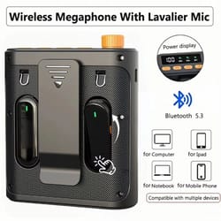 portable bluetooth voice amplifier with lavalier microphone