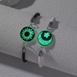 romantic sun & moon couple bracelets – handmade braided rope jewelry for men & women