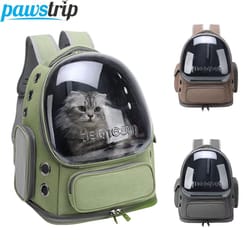 transparent cat carrier backpack - breathable travel bag for cats and small dogs