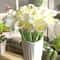 10Pcs White Calla Lily Artificial Flowers Real Touch PU Wedding Bouquet Home Decor 0