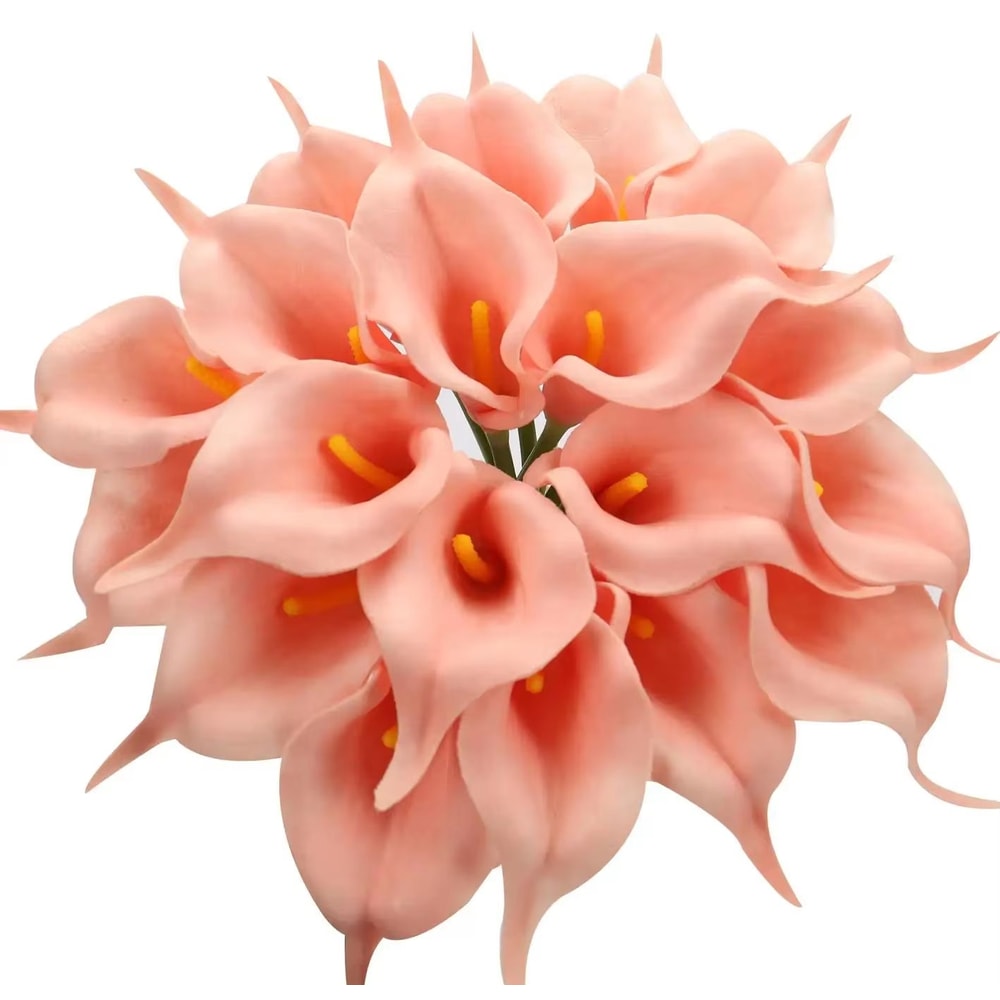 10Pcs White Calla Lily Artificial Flowers Real Touch PU Wedding Bouquet Home Decor 7