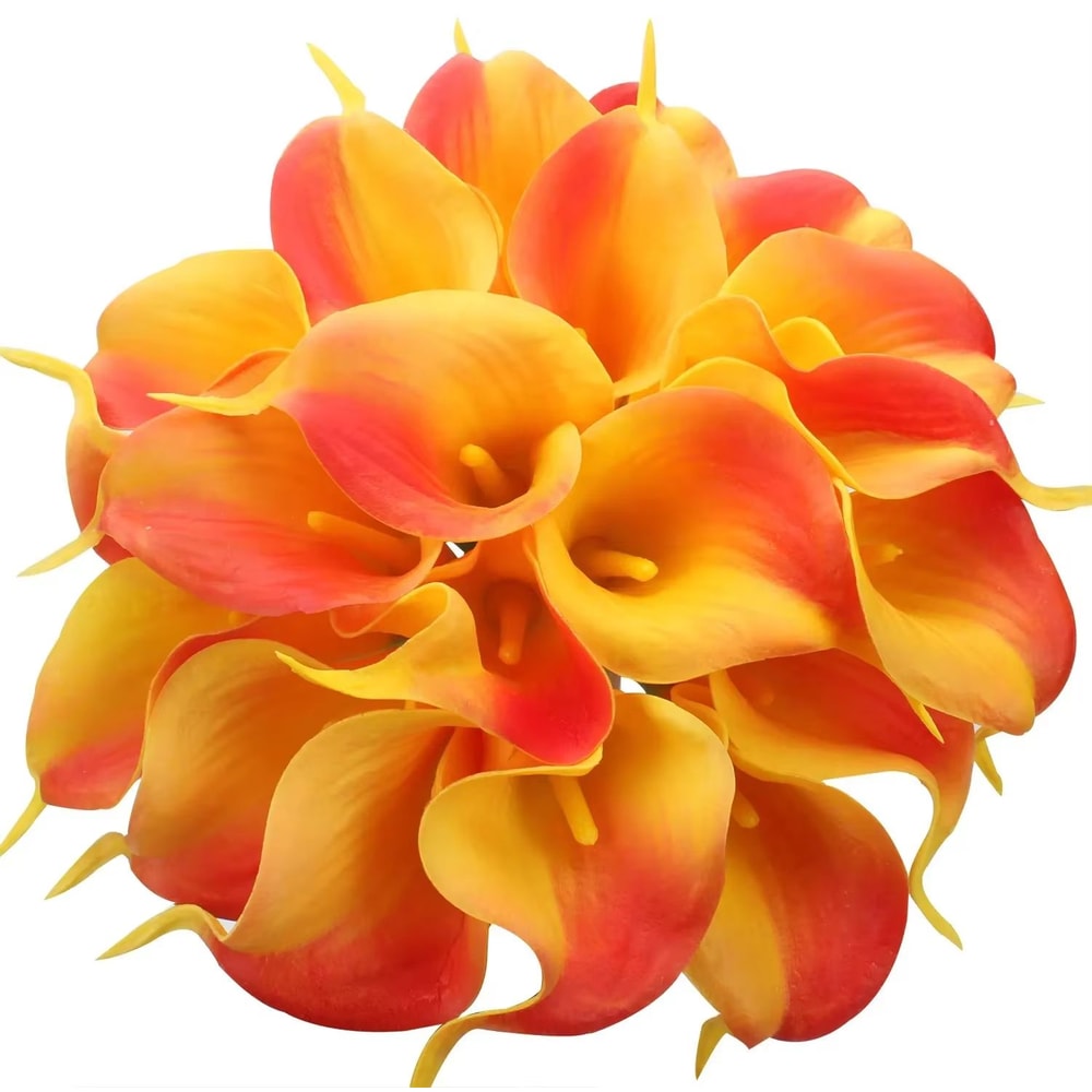 10Pcs White Calla Lily Artificial Flowers Real Touch PU Wedding Bouquet Home Decor 8