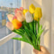 Artificial Tulip Bouquet Real Touch Fake Flowers For Home Wedding Party Decorations 135 Pcs 2