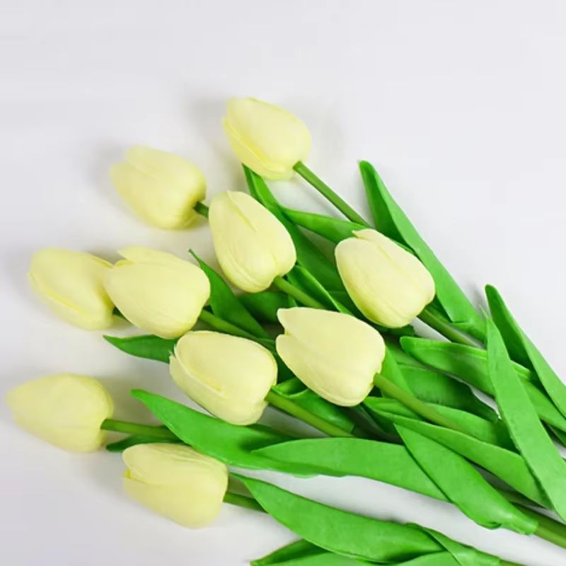 Artificial Tulip Bouquet Real Touch Fake Flowers For Home Wedding Party Decorations 135 Pcs 6
