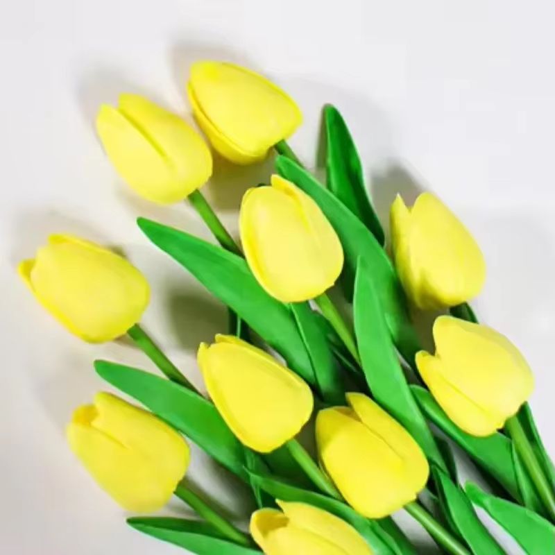 Artificial Tulip Bouquet Real Touch Fake Flowers For Home Wedding Party Decorations 135 Pcs 8