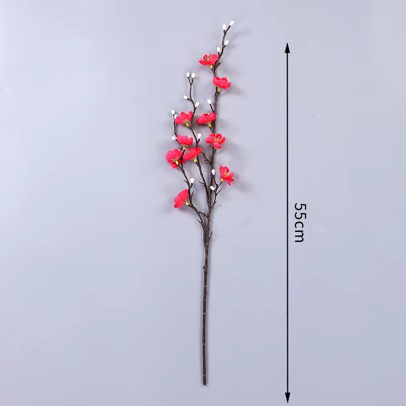 Elegant Artificial Plum Blossom Branch 2165inch Faux White Wintersweet Stem For Home Office Decor 7