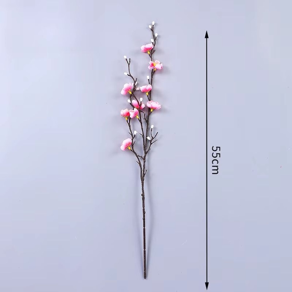 Elegant Artificial Plum Blossom Branch 2165inch Faux White Wintersweet Stem For Home Office Decor 8