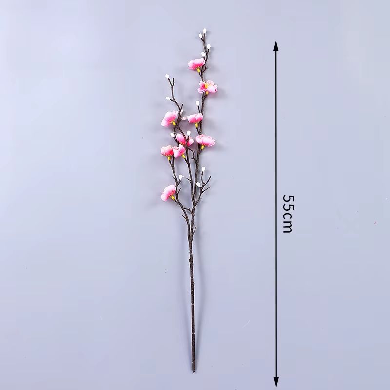 Elegant Artificial Plum Blossom Branch 2165inch Faux White Wintersweet Stem For Home Office Decor 8