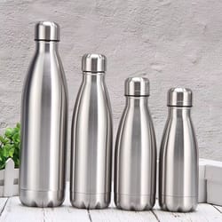 stainless steel water bottle – 500ml 750ml 1000ml leakproof travel sports drink bottle for outdoor, gym, and daily use