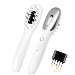3-in-1 ems hair growth comb with red & blue light therapy - scalp massager and hair oil dispenser for anti hair loss