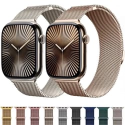 premium metal milanese loop band for apple watch – magnetic stainless steel strap for ultra, series 9, 8, 7, se
