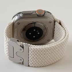 soft braided solo loop band for apple watch – stretchable nylon strap for ultra, series 10, 9, 8, se & more