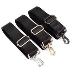 flexstrap adjustable black nylon shoulder bag strap – detachable replacement belt for handbags, crossbody & messenger ba