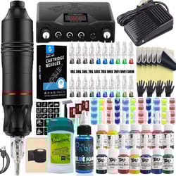 professional rotary tattoo machine kit – complete tattoo pen set with power supply & needles