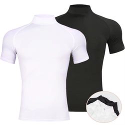 men's compression turtleneck workout shirt – quick-dry tight-fit gym t-shirt for bodybuilding, running & fitness