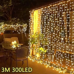 3m led curtain string lights – usb fairy light garland with 8 lighting modes for holidays & home decor