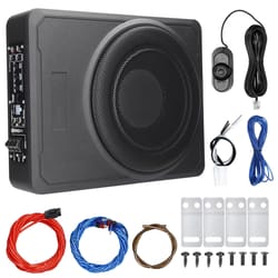 800w under-seat active subwoofer bass box - slim amplifier subwoofer for car, truck & boat audio