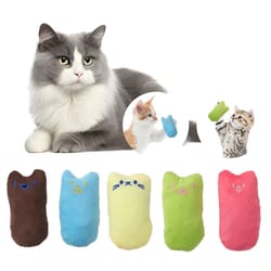 interactive plush cat toy – funny squeaky catnip chewing toy for kittens