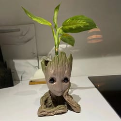 groot planter flower pot set | tree-man character indoor planter & home office decor gift