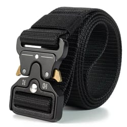 tactical belt quick release outdoor military belt | soft real nylon sports accessory unisex black belt