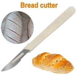 patterned bread carving knife – french-style bread cutter & baking accessory
