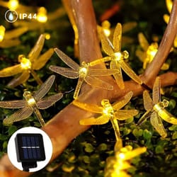 20 led dragonfly solar string lights – outdoor led light for garden, yard & patio decor