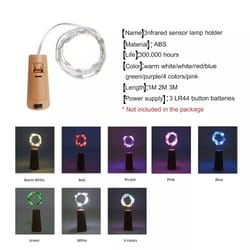bottle cork fairy lights – copper wire wine bottle string led lights for party & holiday decor