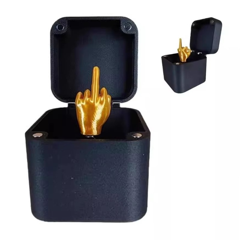 Middle Finger Surprise Box Hilarious PopUp Gag Gift For Office Desk Holiday Fun 0