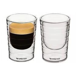 nespresso double wall glass coffee mug – heat resistant transparent tea & coffee cup