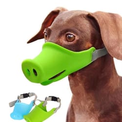 pigsnout adjustable breathing mask for puppy – cute anti-bite, anti-ingestion pet muzzle