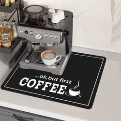 coffeestation silicone mat for coffee machine – 3 sizes non-slip heat-resistant countertop pad