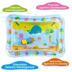 aquacuddle infant water play mat – inflatable tummy time cushion for babies & toddlers