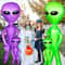 CosmicFun Inflatable Alien Duo 2Pack PVC Toys For Halloween Thanksgiving Christmas Decor 2
