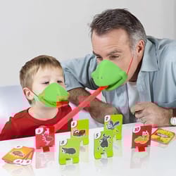 frog and lizard tongue card licking game mask set for kids and family parties