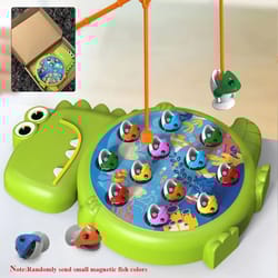 dinosaur magnetic fishing game toy for toddlers – montessori learning kids rod game